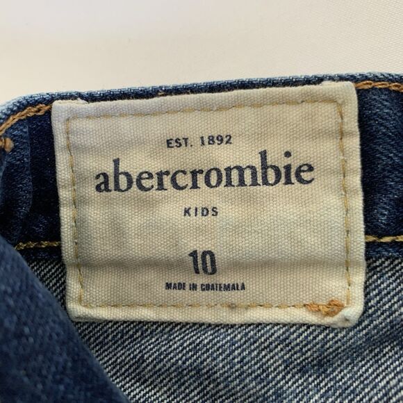 Abercrombie Kids Jeans Boot Cut 10 Dark Wash Blue Denim School Preppy Western - Picture 3 of 12